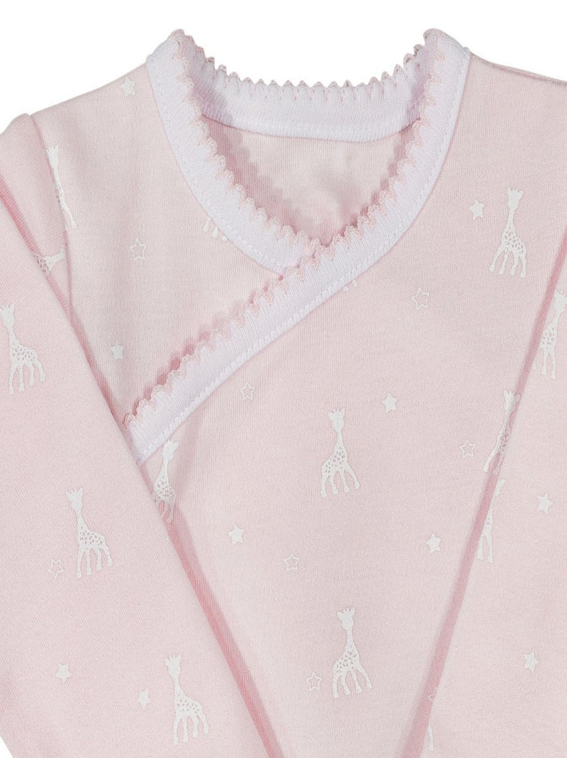 Body bebé abertura cruzada Sophie La Girafe® Rosa - Kiabi