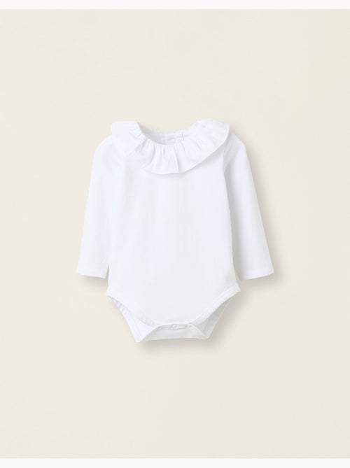 Body-blusa con volantes en algodón - Kiabi