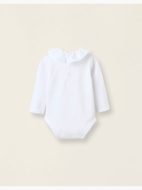 Body-blusa con volantes en algodón - Kiabi