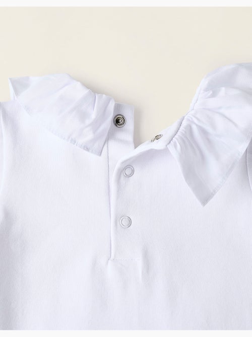 Body-blusa con volantes en algodón - Kiabi