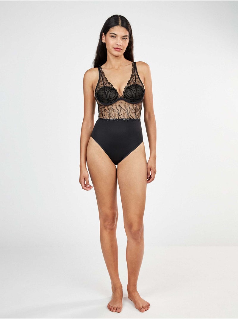 Body bralette con copa Negro - Kiabi