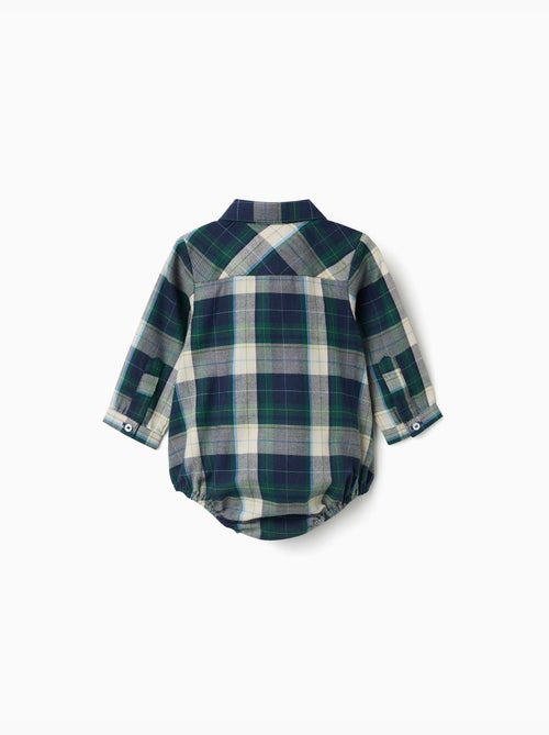 Body-camisa de algodón a cuadros b&s - Kiabi