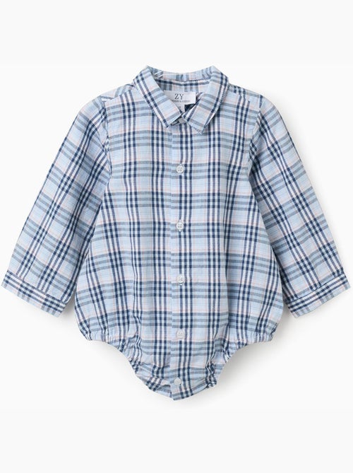 Body-camisa de algodón a cuadros B&S - Kiabi