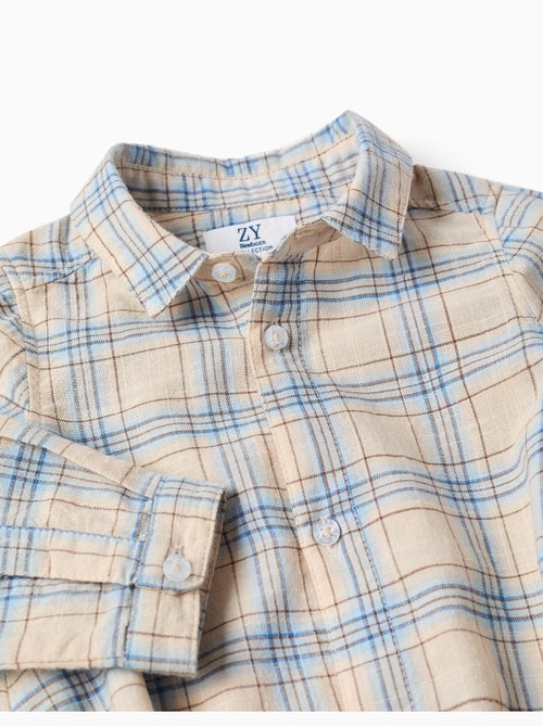 Body-camisa de algodón a cuadros - Kiabi Body-camisa de algodón a cuadros - Kiabi