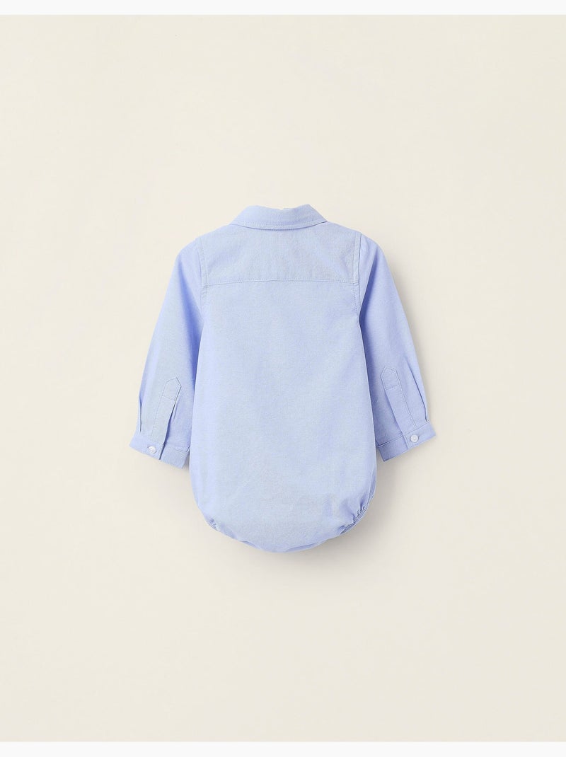 Body-camisa de algodón Azul claro - Kiabi