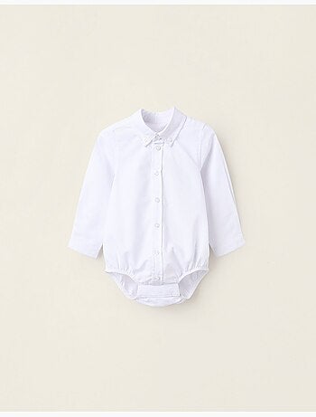 Body-camisa de algodón