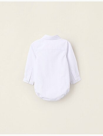 Body-camisa de algodón