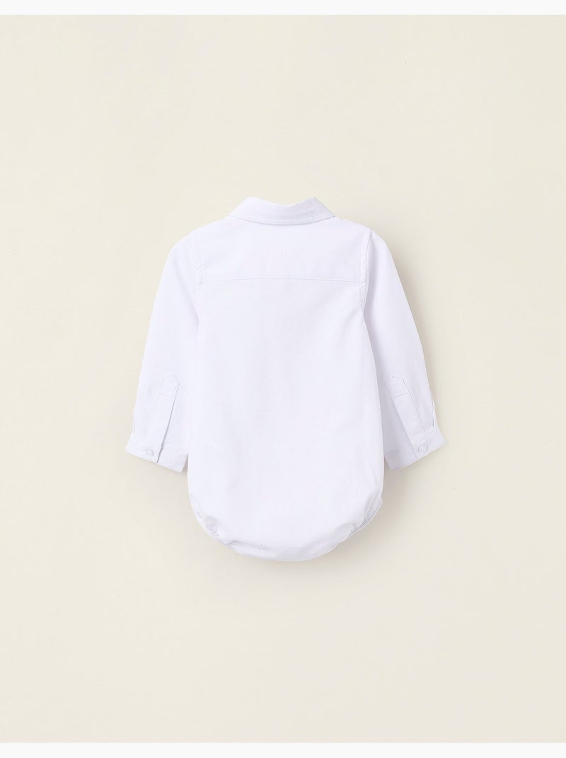 Body-camisa de algodón Blanco - Kiabi