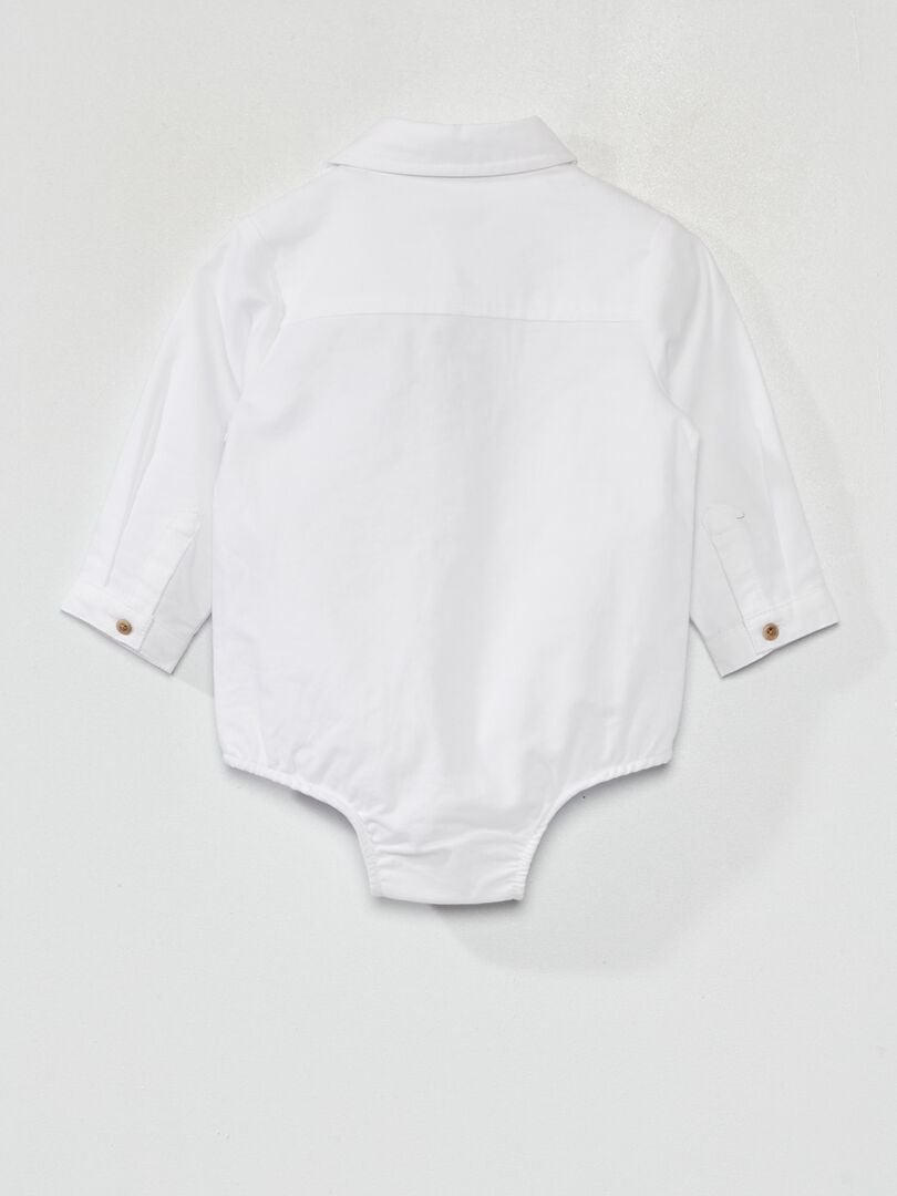 Body camisa de algodón - Blanco Kiabi - 13.00€