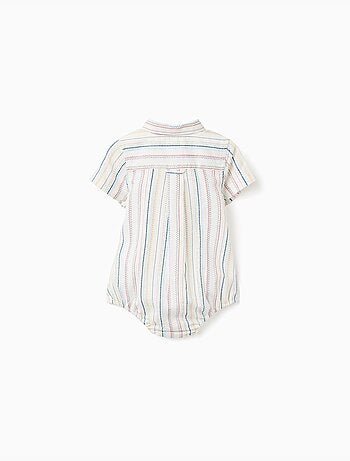 Body-camisa de algodón con rayas étnicas B&S
