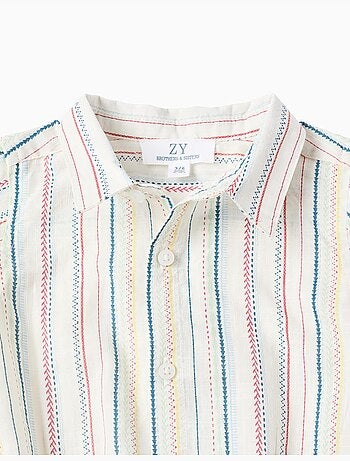 Body-camisa de algodón con rayas étnicas B&S