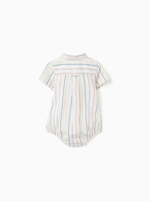 Body-camisa de algodón con rayas étnicas B&S - Kiabi