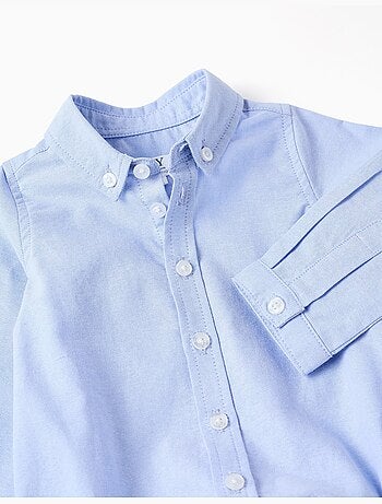 Body-camisa de algodón de manga larga