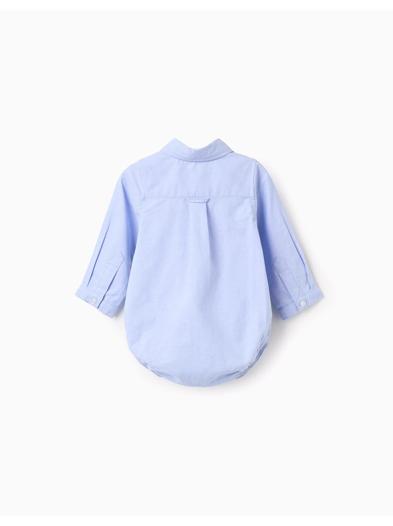 Body-camisa de algodón de manga larga Azul claro - Kiabi
