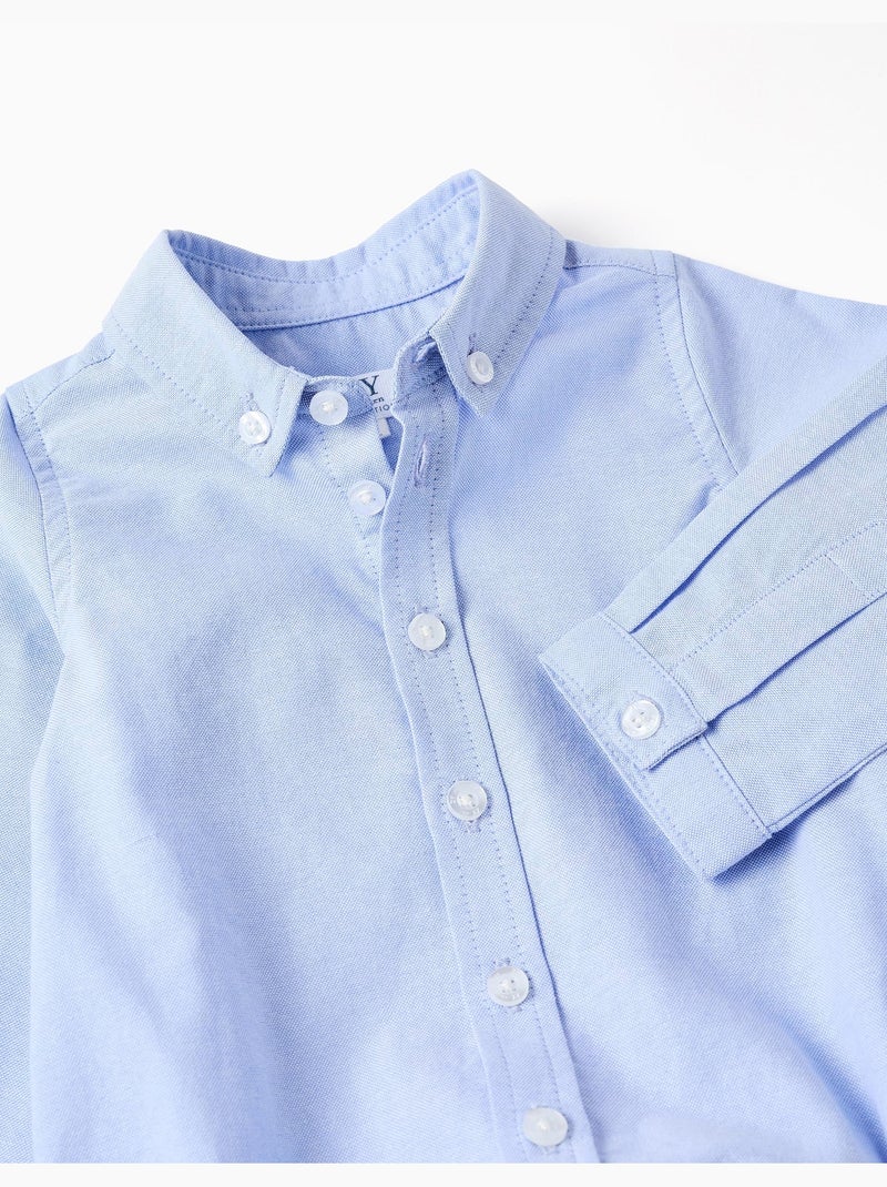Body-camisa de algodón de manga larga Azul claro - Kiabi