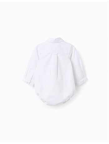 Body-camisa de algodón de manga larga
