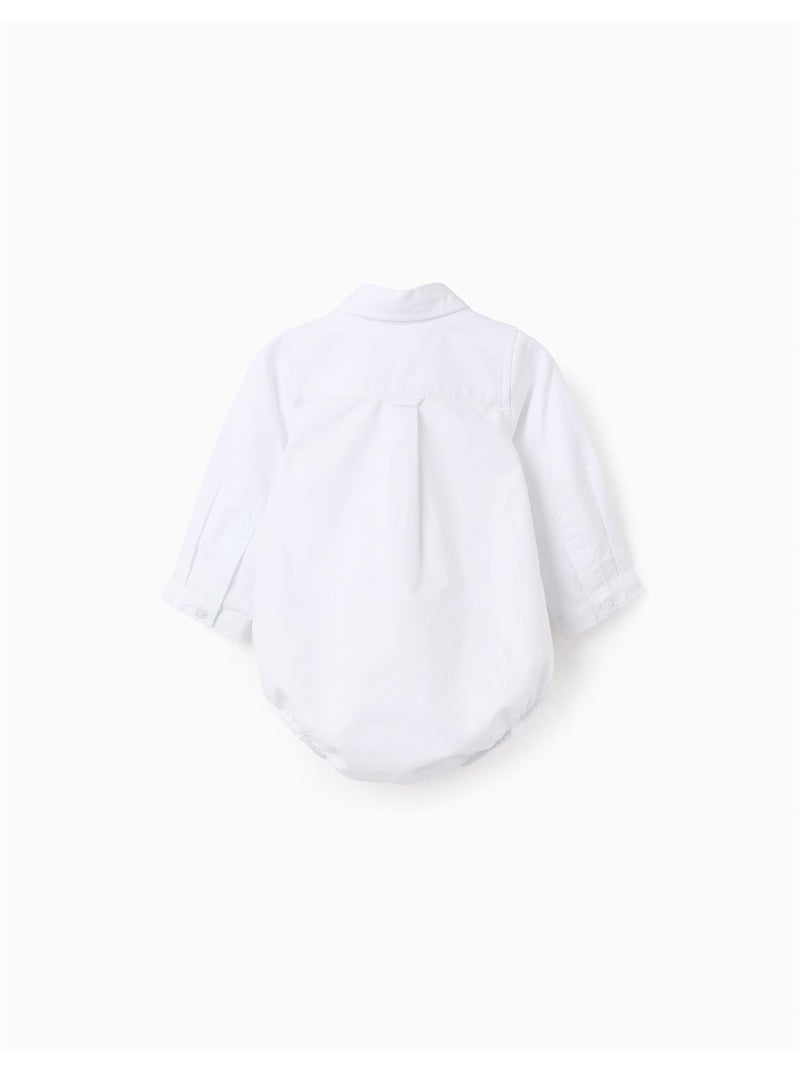 Body-camisa de algodón de manga larga Beige - Kiabi