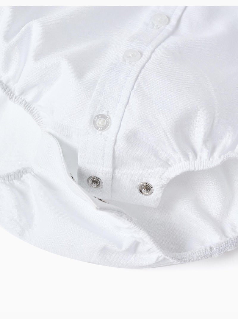 Body-camisa de algodón de manga larga Beige - Kiabi