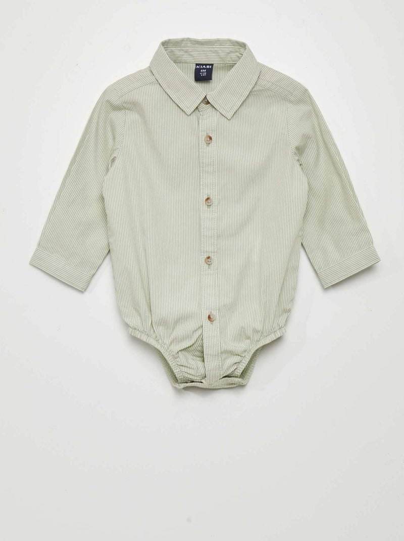 Body camisero de 'rayas' VERDE - Kiabi