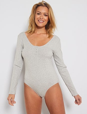 Body camiseta de punto de canalé - Kiabi