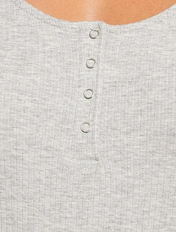 Body camiseta de punto de canalé - Kiabi