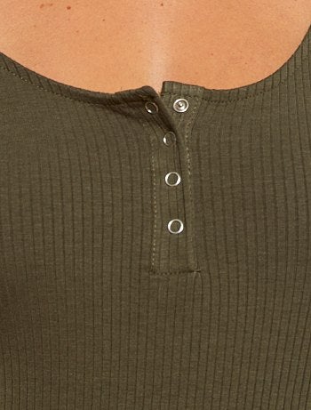 Body camiseta de punto de canalé - Kiabi