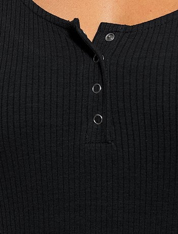 Body camiseta de punto de canalé - Kiabi