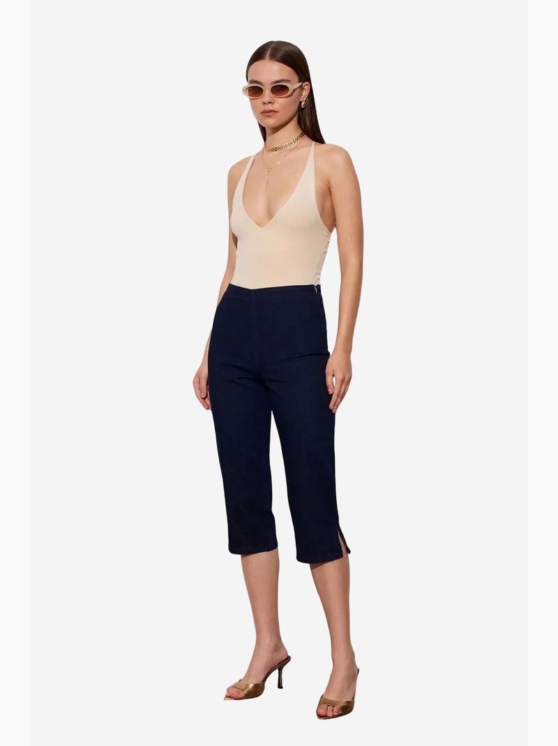 Body con aberturas cuello halter ajustado dilvin Beige arcilla - Kiabi