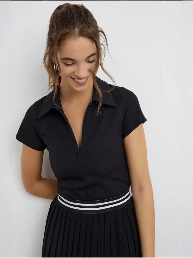 Body con cremallera hiccup Negro - Kiabi