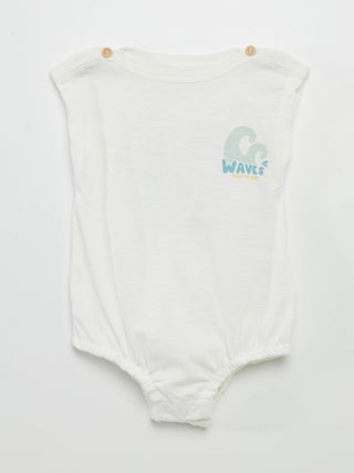 Body con cuello barco estampado