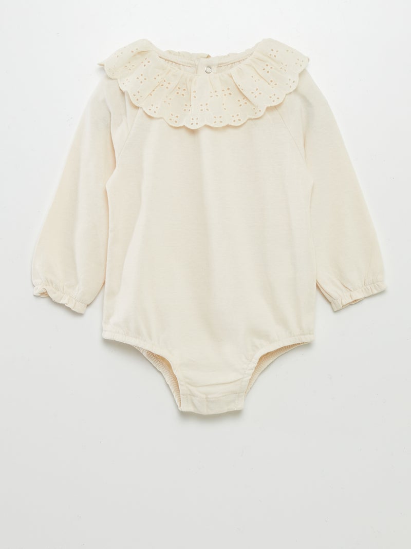 Body con cuello bebé BLANCO - Kiabi