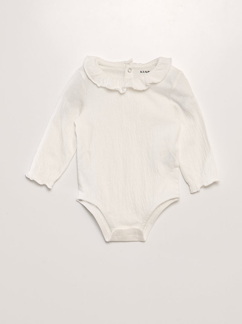Body con cuello bebé BLANCO - Kiabi