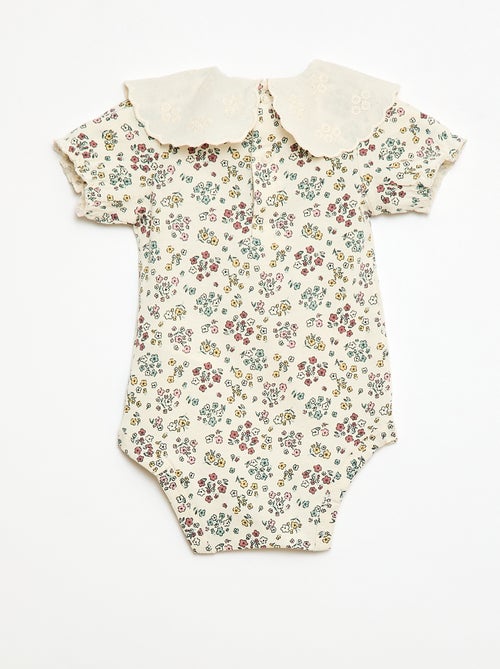 Body con cuello Claudine estampado floral - Kiabi