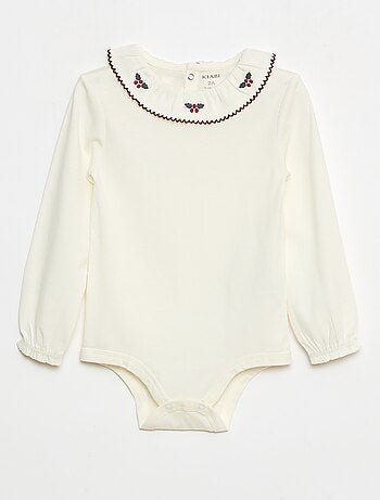 Body con cuello Claudine y manga larga