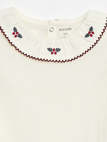 Body con cuello Claudine y manga larga