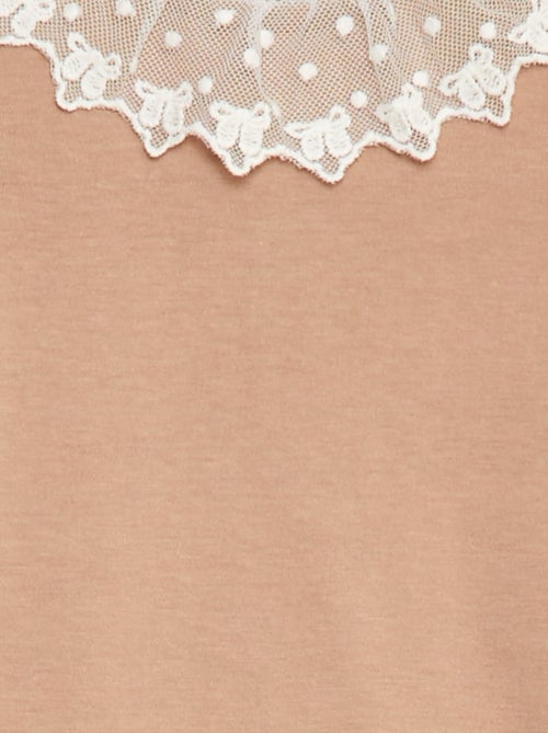 Body con cuello de encaje - Kiabi