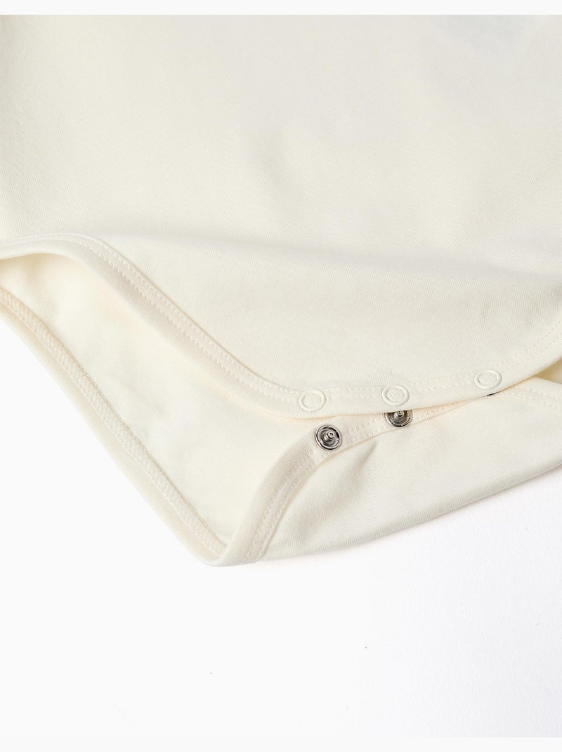 Body con cuello de volantes con flores Blanco - Kiabi