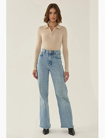 Body con cuello polo y cremallera hiccup