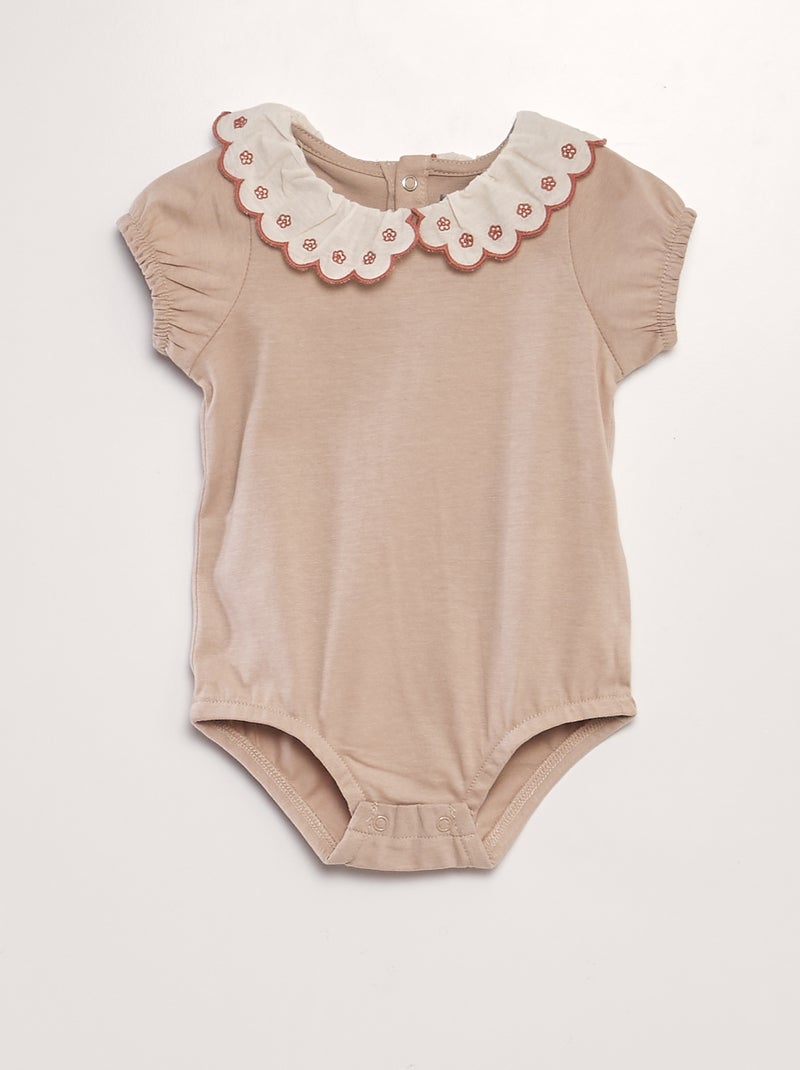 Body con gorguera BEIGE - Kiabi