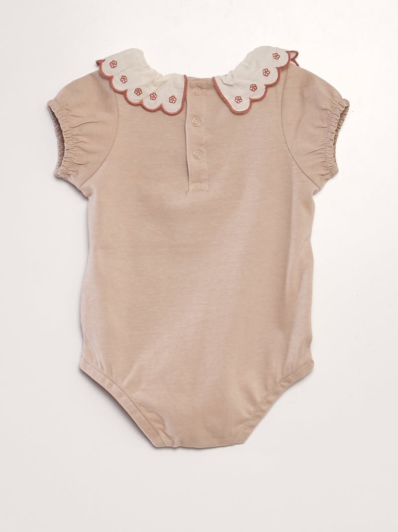 Body con gorguera BEIGE - Kiabi