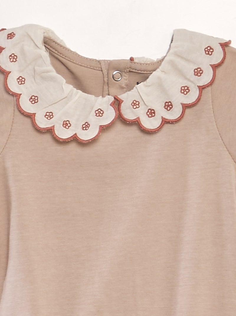 Body con gorguera BEIGE - Kiabi