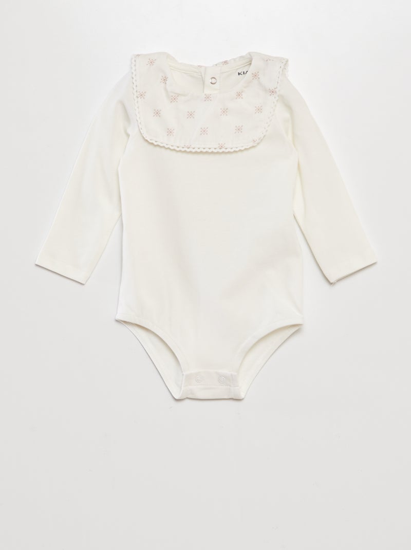 Body con gorguera BLANCO - Kiabi