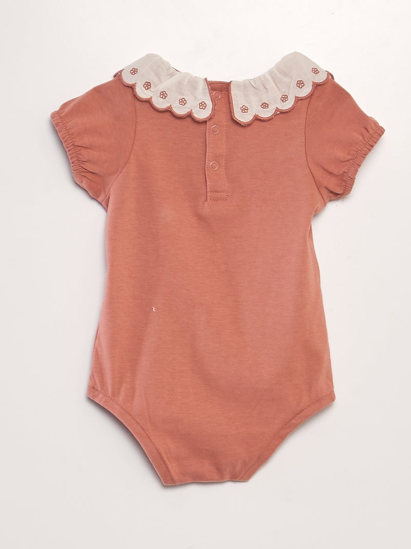 Body con gorguera ROSA - Kiabi