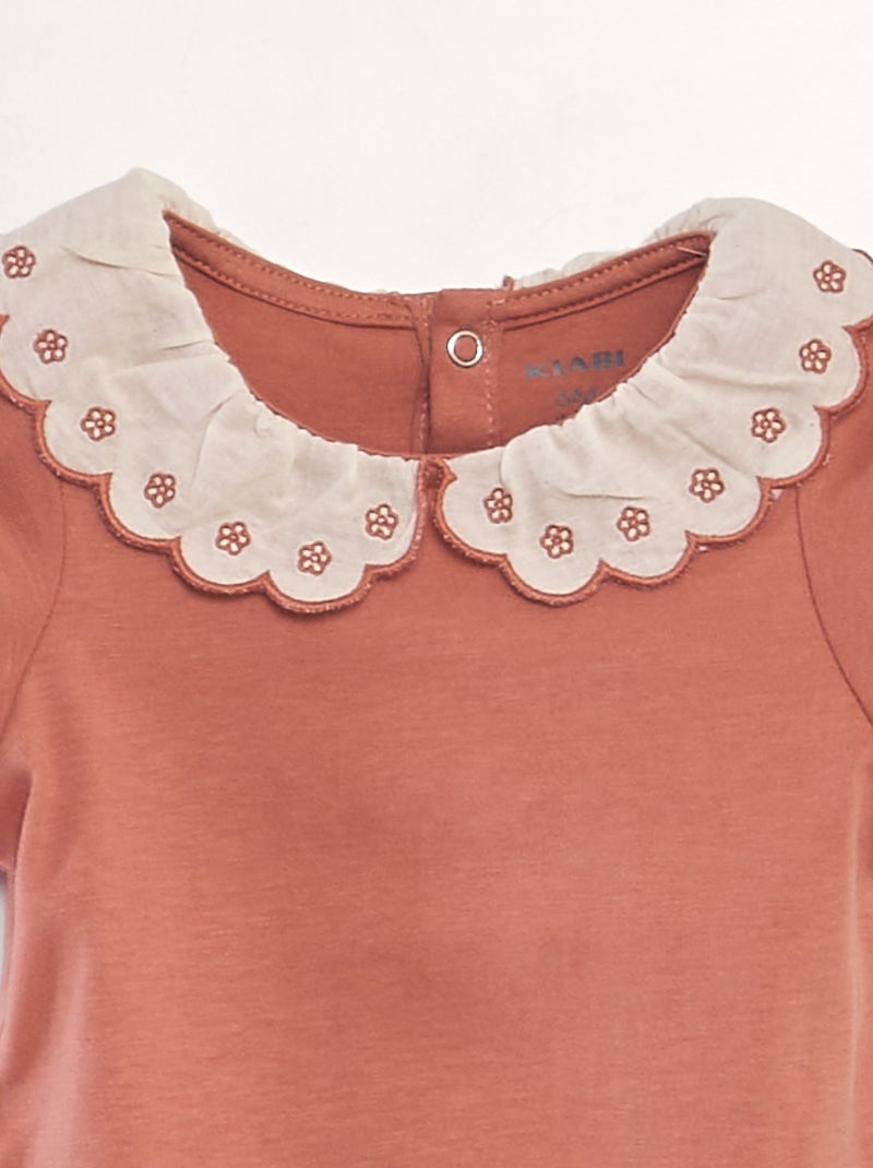 Body con gorguera ROSA - Kiabi