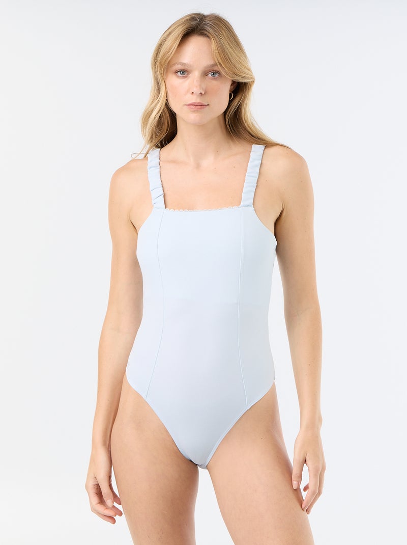 Body con tirantes elásticos Azul - Kiabi
