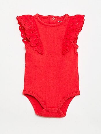 Body de manga corta con volantes