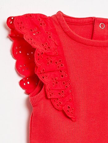 Body de manga corta con volantes