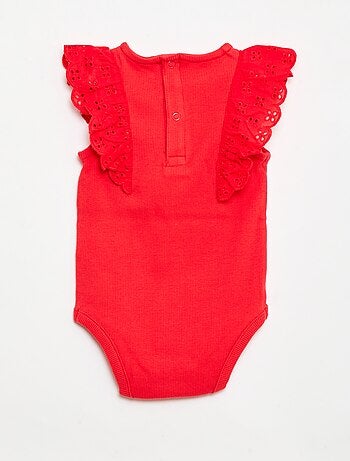 Body de manga corta con volantes