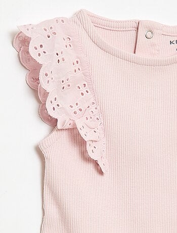 Body de manga corta con volantes