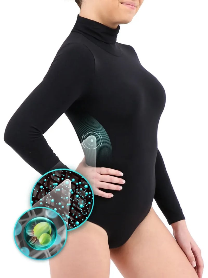 Body cuello alto efecto adelgazante térmico Negro - Kiabi